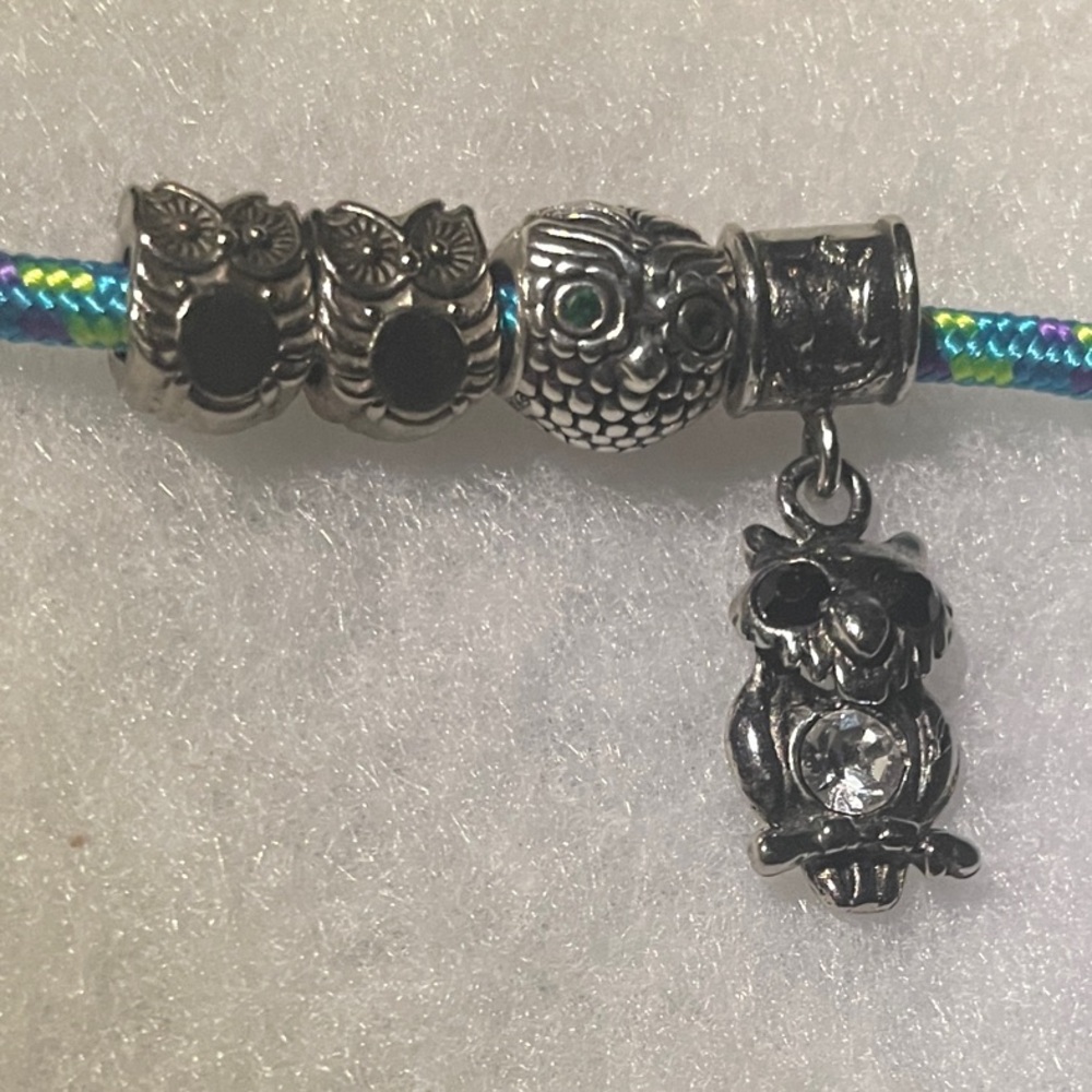 Silver Owl 4 -Charms fits Pandora